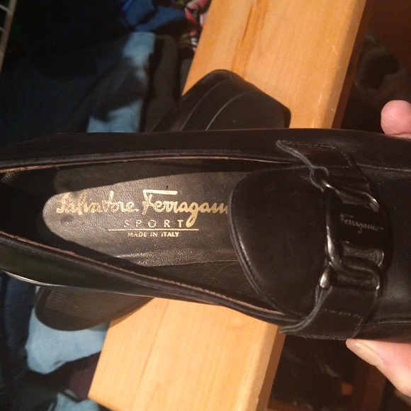 Black Ferragamo Loafers Excellent Condition size 6 to 7? - Picture 8 of 11